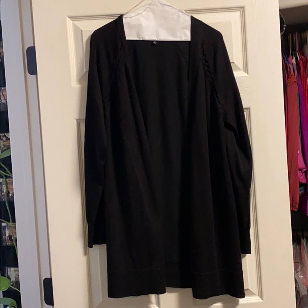 Black long cardigan